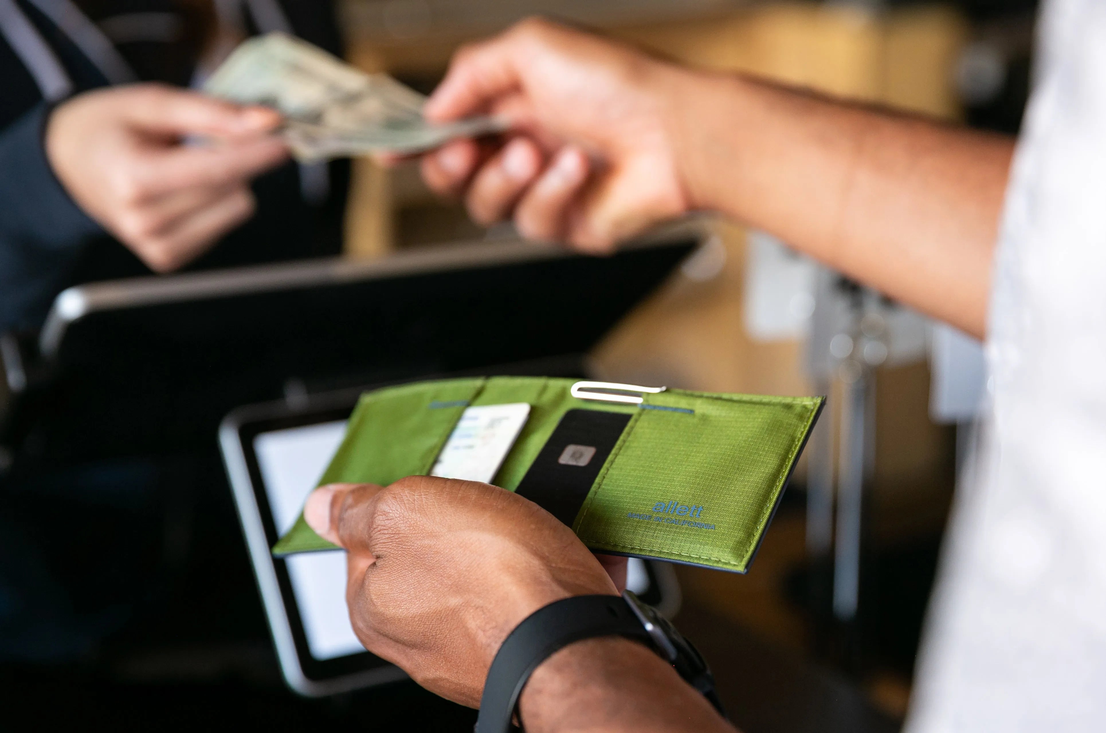 Man Holding Allett Sport Wallet
