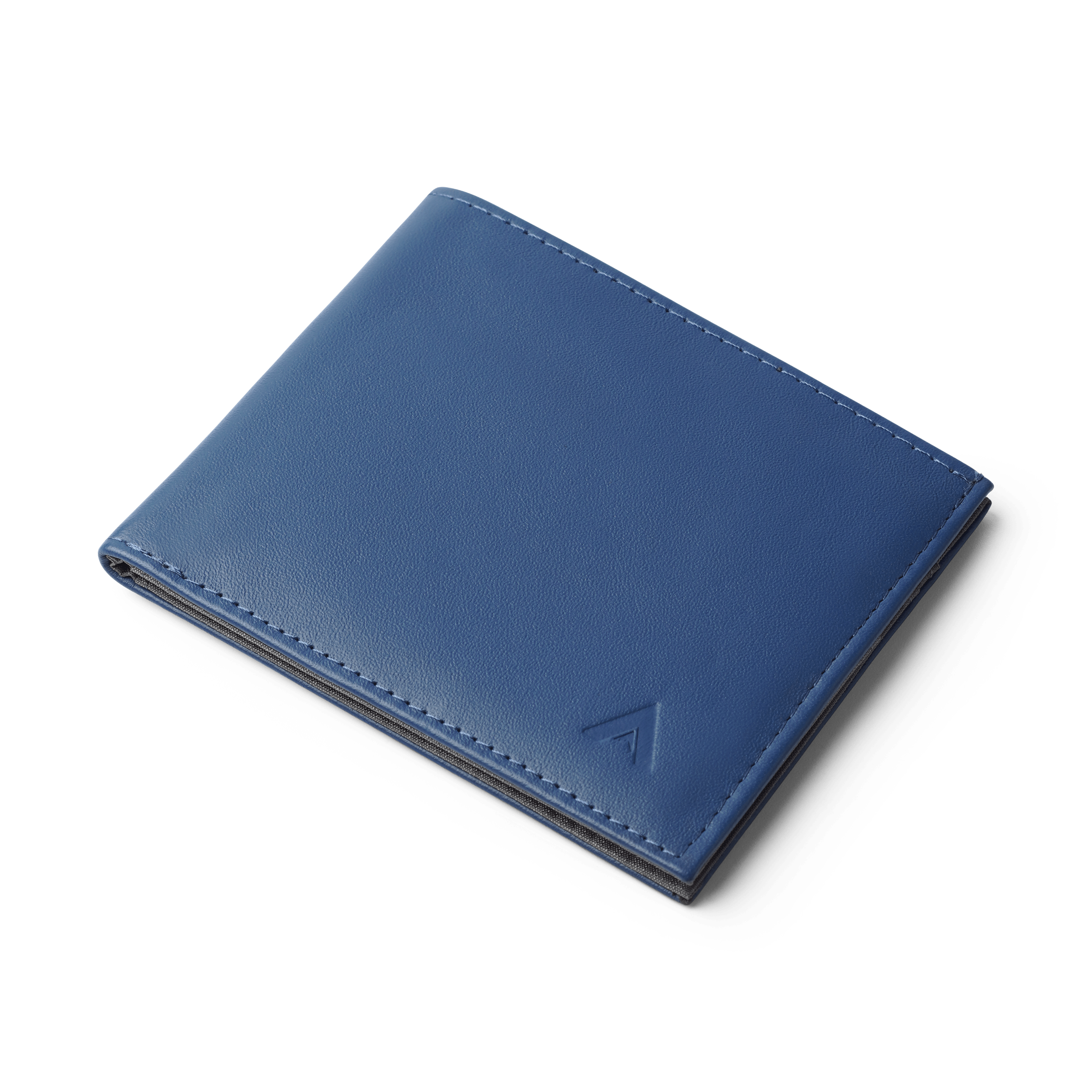 Cobalt-Blue wallet with a Allett logo on a transparent background